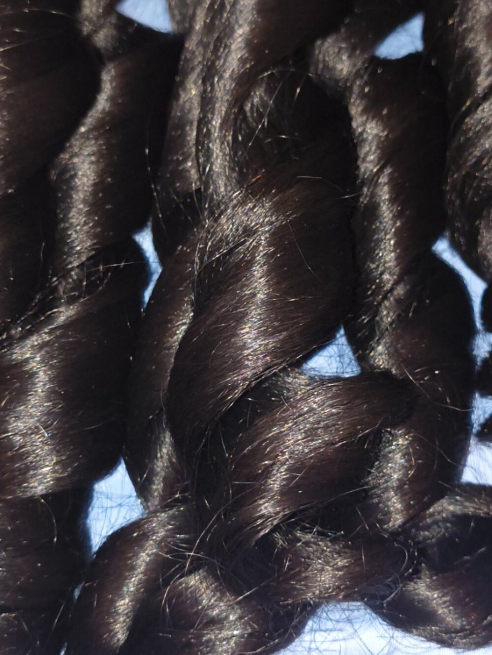 Black Human and Synthetic Blend Braiding Hair Extensions
